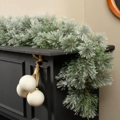 Ghirlanda per albero di Natale (270 - D25 cm) Bromley Verde innevato