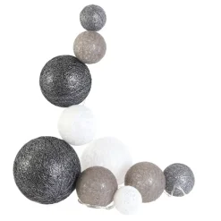 Ghirlanda Savannah 10 palline 1m Savannah Grigio