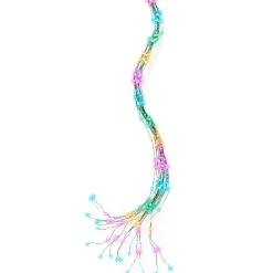Ghirlanda tenda per albero 2,10m 672 Micro LED cavo verde Multicolore pastello