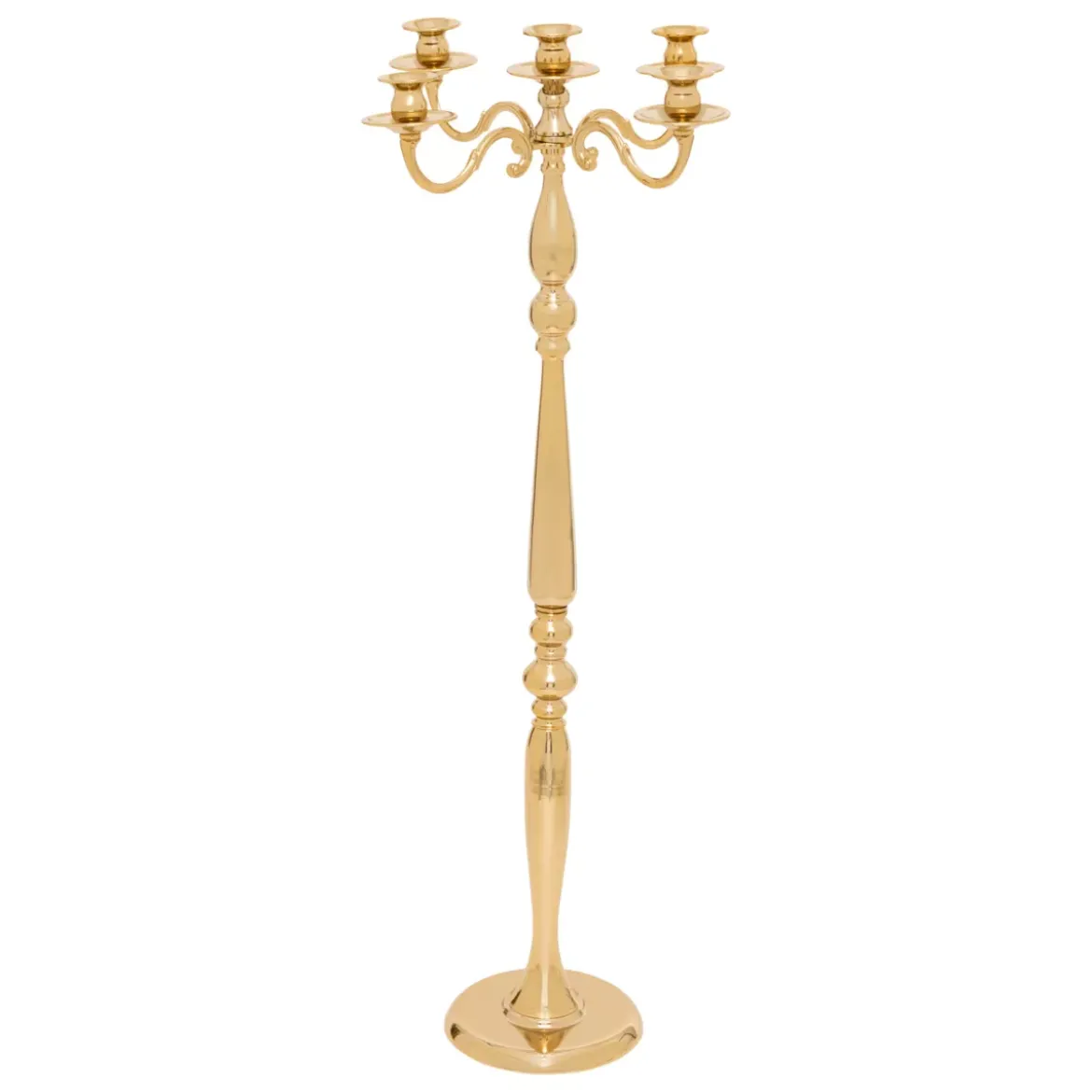Grande Candelabro in metallo (H100 cm) Natale festivo Dorato