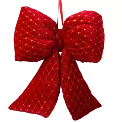 Grande fiocco in velluto (H37 cm) Courchevel glitterato Rosso