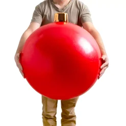 Grande pallina di Natale gonfiabile D65 cm Rosso