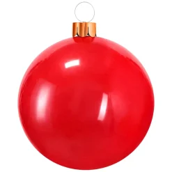 Grande pallina di Natale gonfiabile D65 cm Rosso