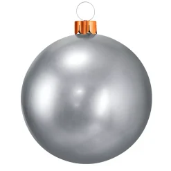 Grande pallina di Natale gonfiabile D45 cm Argento