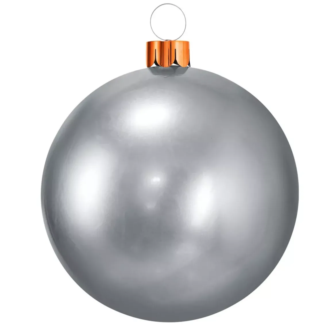 Grande pallina di Natale gonfiabile D45 cm Argento