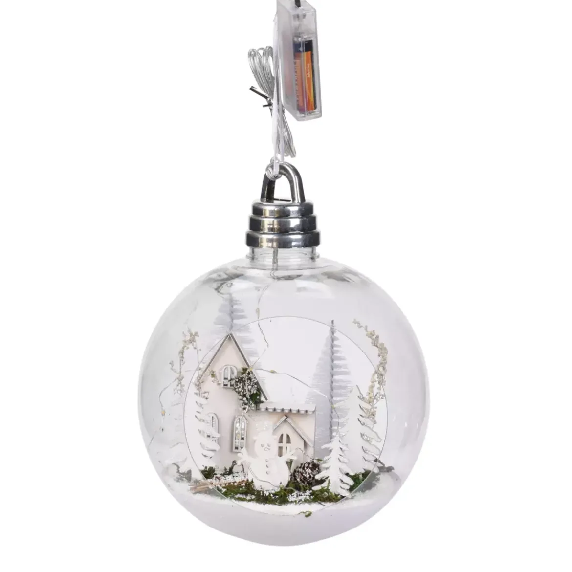 Grande pallina luminosa casetta Bianco caldo