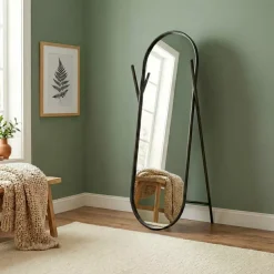 Grande specchio da appoggiare (150 cm) Refleto Nero