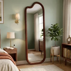 Grande specchio da appoggio in legno (H173 cm) Calcutta Legno scuro