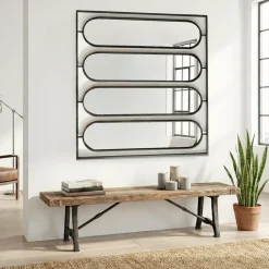 Grande specchio da parete (127 cm) Indio Nero