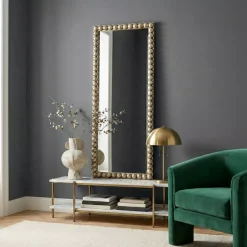 Grande specchio da parete con cornice in metallo (150 cm) Milton Oro