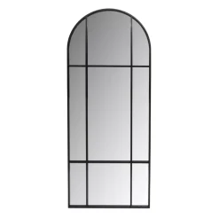 Grande specchio da parete in metallo (H173 cm) Industriale Nero