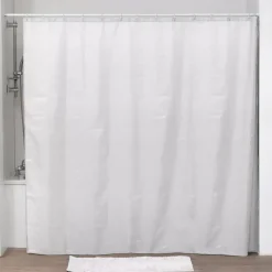 Grande tenda da doccia ad anelli (240 x 200 cm) Unita Bianca