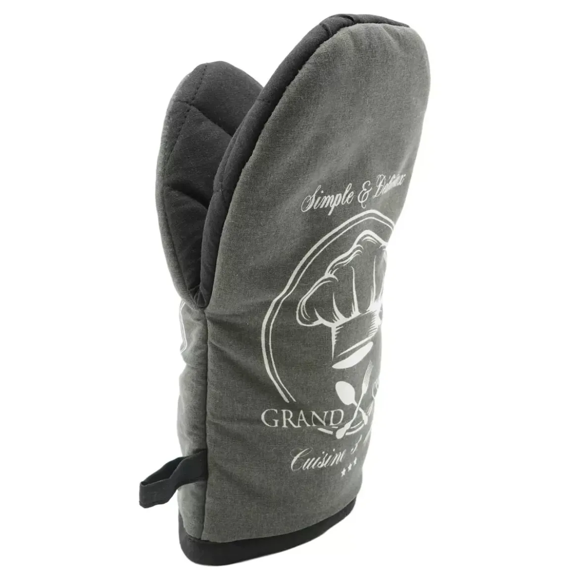 Guanto da cucina in cotone (24,5 x 14,5 cm) Grand Chef Grigio