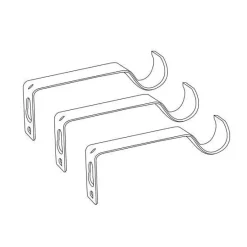 Kit asta appendiabiti estensibile (L140 - L260 cm / D19 mm) Villalouise Grigio cemento