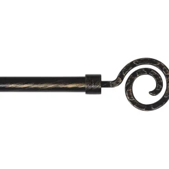 Kit asta per tenda estensibile (L120 - L210 cm / D19 mm) Demeure Nero
