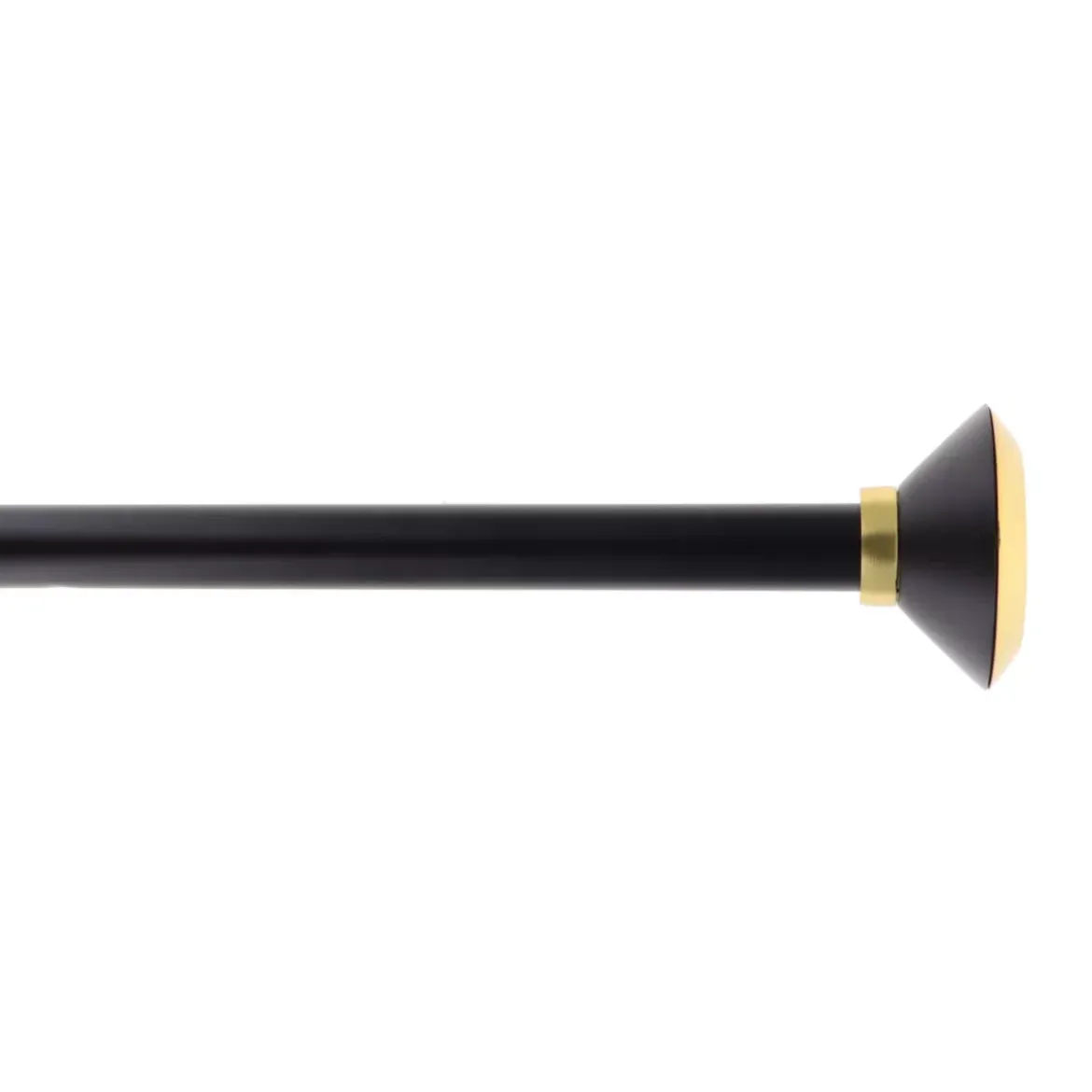 Kit asta tenda estensibile (L210 - L380 cm / D19 mm) Coni Oro e Nero