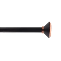 Kit asta tenda estensibile (L120 - L210 cm / D19 mm) Coni Rame e Nero