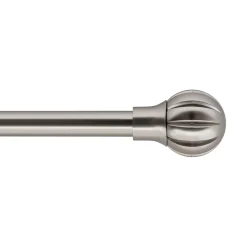 Kit asta tenda estensibile (L140 - L260 cm / D19 mm) Touch of Zen Argento