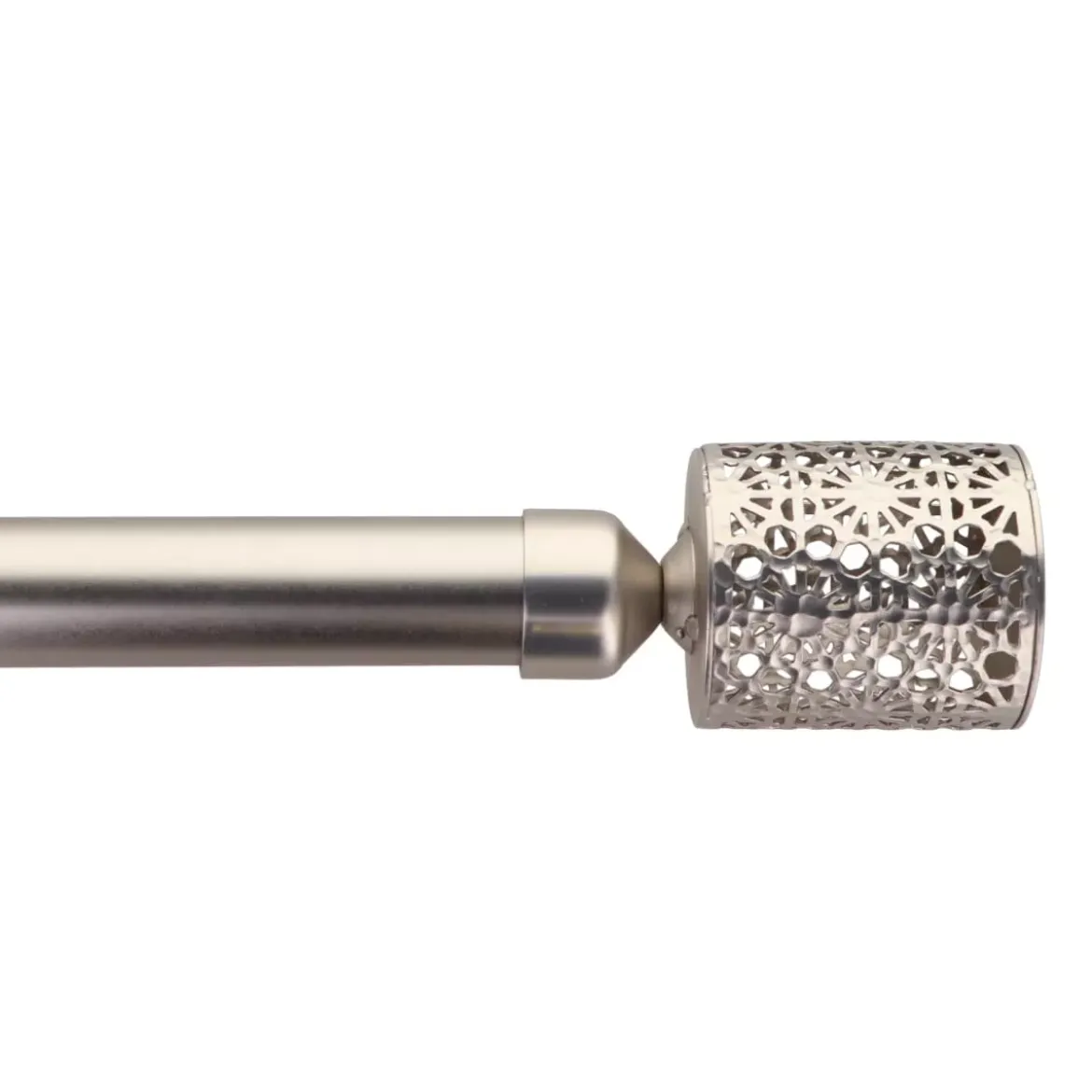 Kit di asta per tenda estensibile (L120 - L210 cm / D28 mm) Portacandele Argento
