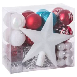Kit di decorazioni di Natale Aspen Bianco / Turchese