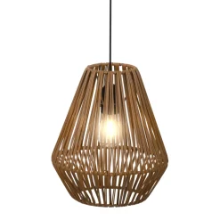 Lampada a sospensione da giardino a batteria con 15 LED (H27 cm) Messya Marrone