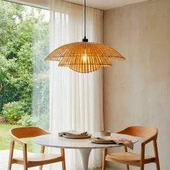 Lampada a sospensione desgin in bambù (D60 cm) Zeyno Naturale