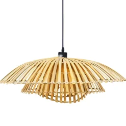 Lampada a sospensione desgin in bambù (D60 cm) Zeyno Naturale