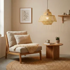 Lampada a sospensione design in bambù (D50 cm) Cabrera Naturale