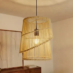 Lampada a sospensione design in bambù (H36 cm) Alicante Naturale