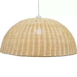 Lampada a sospensione in bambù intrecciato (D60 cm) Eivissa Naturale
