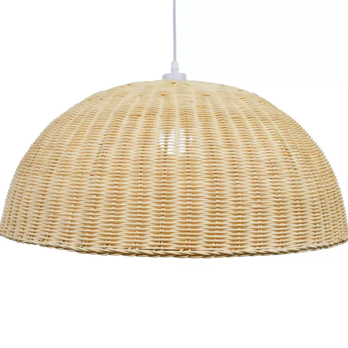 Lampada a sospensione in bambù intrecciato (D60 cm) Eivissa Naturale