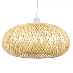 Lampada a sospensione in bambù (D46 cm) Rotana naturale