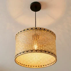 Lampada a sospensione in bambù (D40 cm) Estepona Nero e naturale