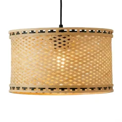 Lampada a sospensione in bambù (D40 cm) Estepona Nero e naturale