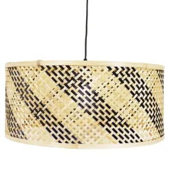 Lampada a sospensione in bambù (D50 cm) Frontera Nero e naturale