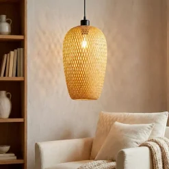 Lampada a sospensione in bambù (H35 cm) Fuengirola naturale