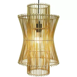 Lampada a sospensione in bambù (H52 cm) Morok Naturale