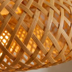 Lampada a sospensione in bambù (D50 cm) Marinaly naturale