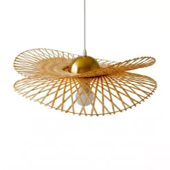 Lampada a sospensione in bambù (D55 cm) Mérida Naturale