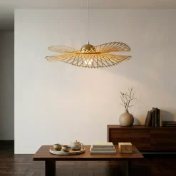 Lampada a sospensione in bambù (D75 cm) Mérida Naturale