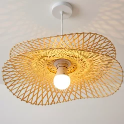 Lampada a sospensione in bambù (D75 cm) Mérida Naturale