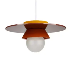 Lampada a sospensione in ceramica (D26 cm) Bagliore Arancione