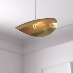 Lampada a sospensione in metallo (56 x 42 cm) Arlo Oro