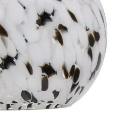 Lampada a sospensione in vetro e metallo (D20 cm) Pepper Nero e bianco