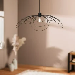 Lampada a sospensione petalo metallo (D68 cm) Margaux Nero