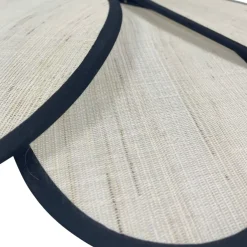 Lampada a sospensione petalo in tessuto (D58 cm) Salamanca Beige e nero