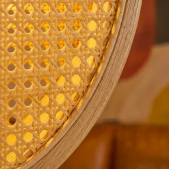 Lampada a sospensione rotonda in bambù (D40 cm) Oraya Naturale
