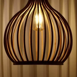 Lampada da giardino solare LED (40cm) Bambù Beige naturale