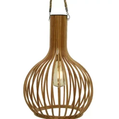 Lampada da giardino solare LED (40cm) Bambù Beige naturale