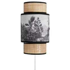 Lampada da parete canapa (H33 cm) Ombrage Nero
